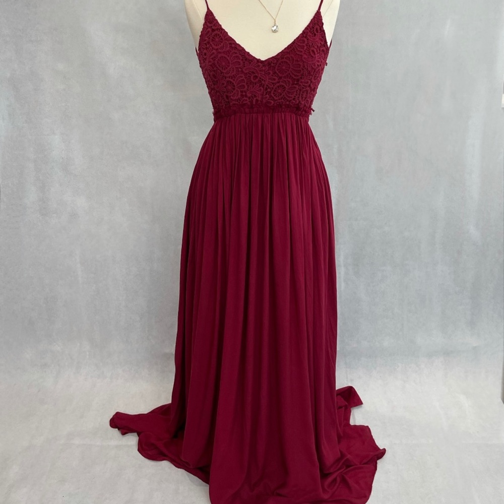 Burgundy maxi dress